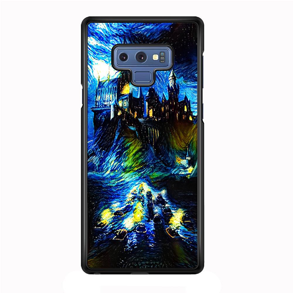Hogwarts Starry Night Samsung Galaxy Note 9 Case-Rubber / White (2D Case)-Xtracase