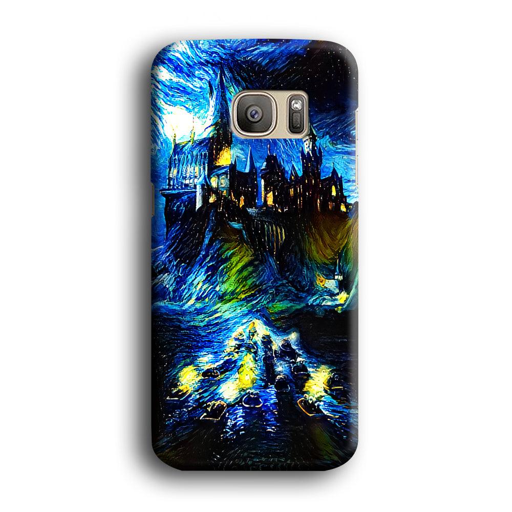 Hogwarts Starry Night Samsung Galaxy S7 Edge Case-Plastic / Full Wrap (3D Case)-Xtracase