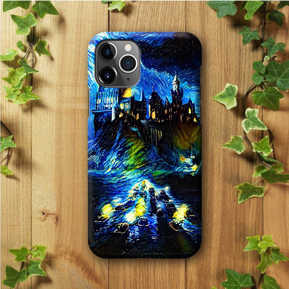Hogwarts Starry Night iPhone 11 Pro Max Case-Plastic / Full Wrap (3D Case)-Xtracase