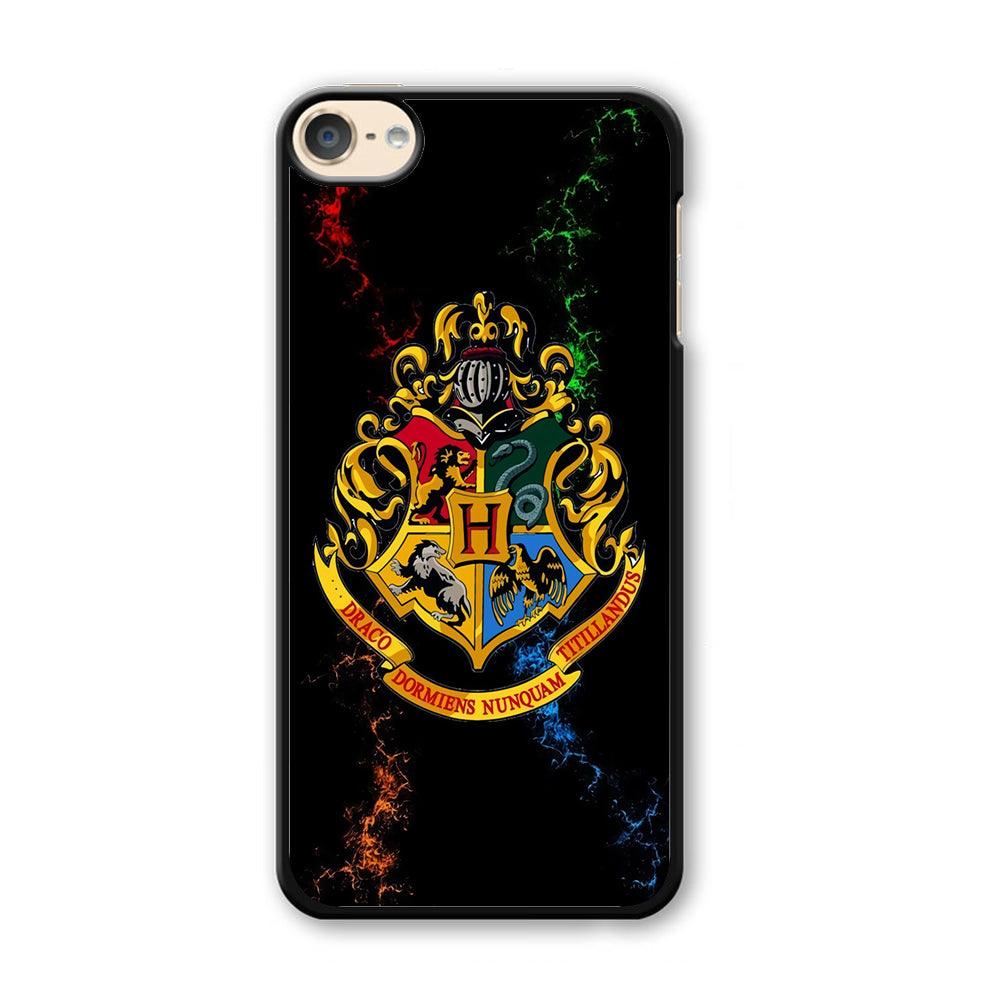 Hogwarts Symbol Black iPod Touch 6 Case-Plastic / Full Wrap (3D Case)-Xtracase