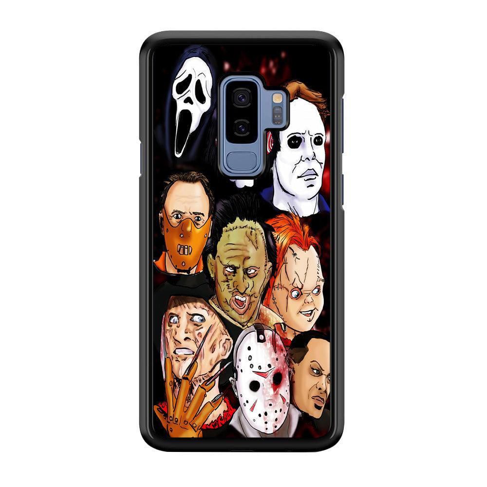 Horror Movie The Faces Samsung Galaxy S9 Plus Case-Plastic / Full Wrap (3D Case)-Xtracase