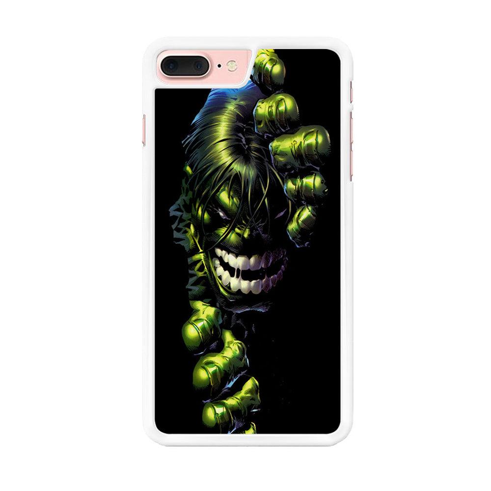Hulk 001 iPhone 8 Plus Case-Rubber / White (2D Case)-Xtracase