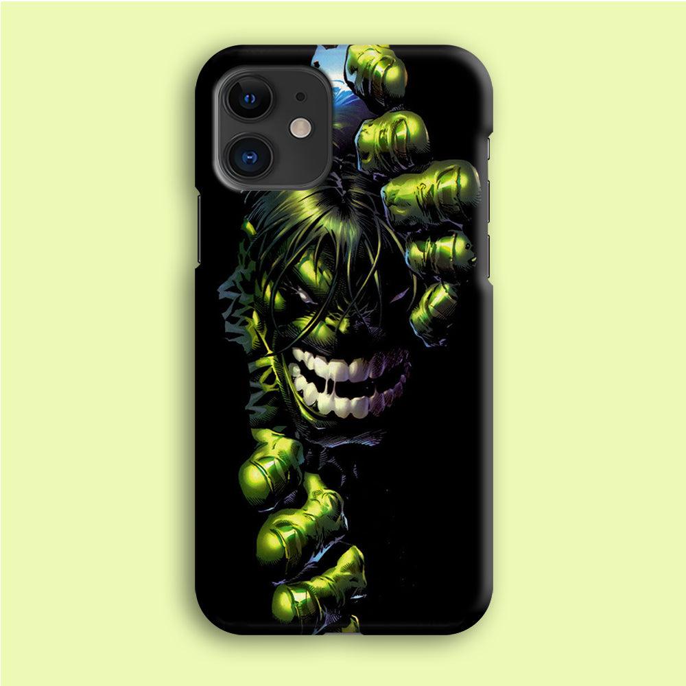 Hulk 001 iPhone 12 Case-Plastic / Full Wrap (3D Case)-Xtracase