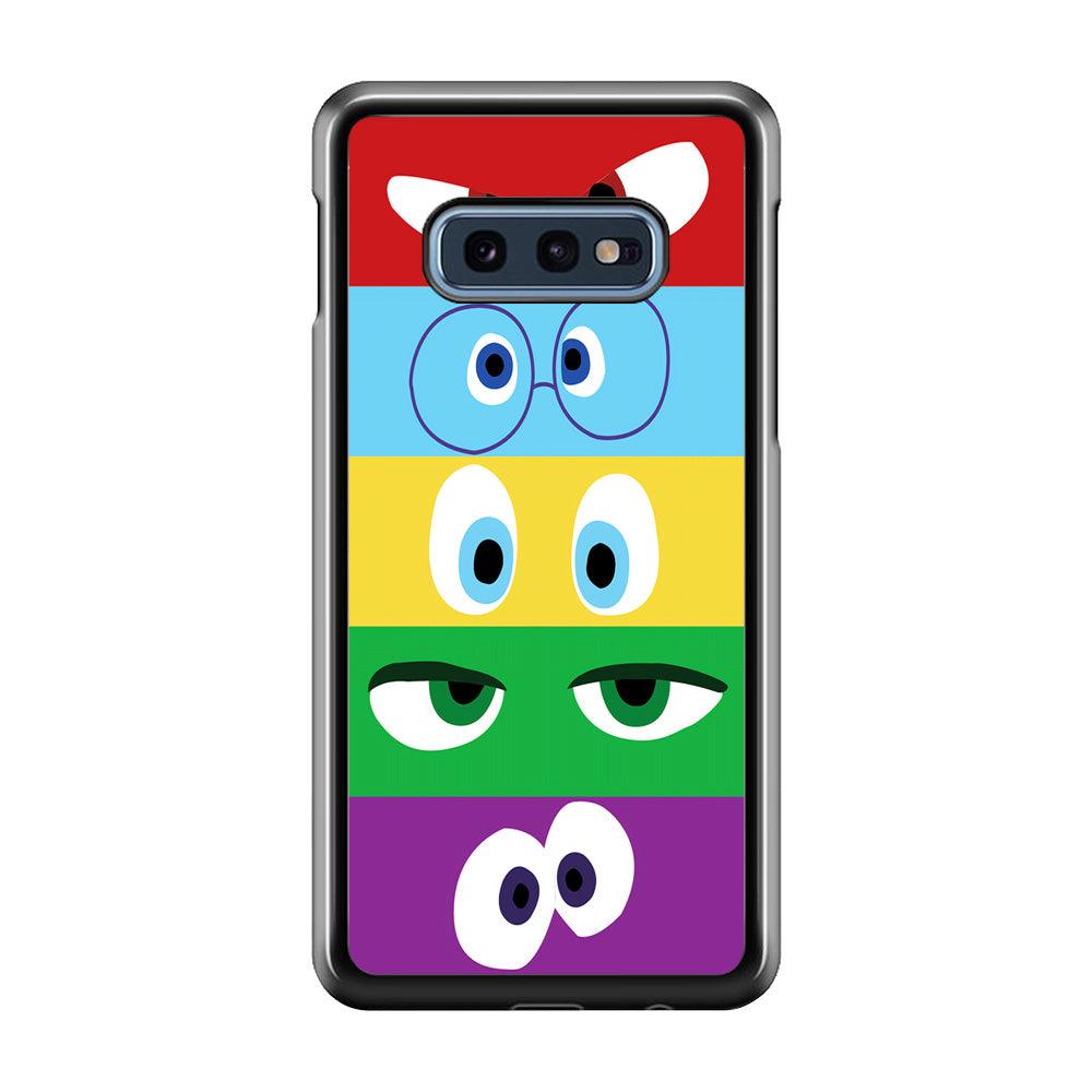 Inside Out Eyes Samsung Galaxy S10E Case-Rubber / Black (2D Case)-Xtracase
