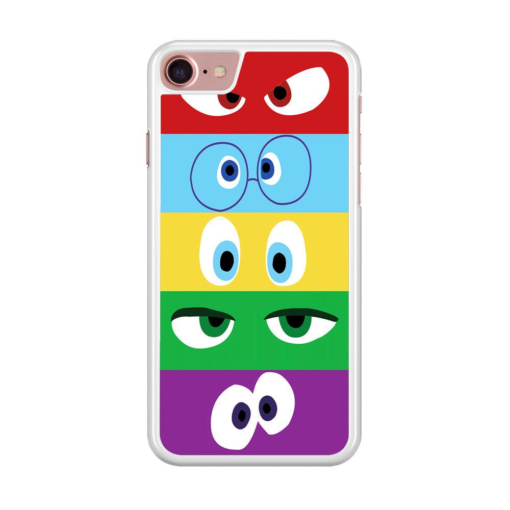 Inside Out Eyes iPhone 7 Case-Rubber / White (2D Case)-Xtracase