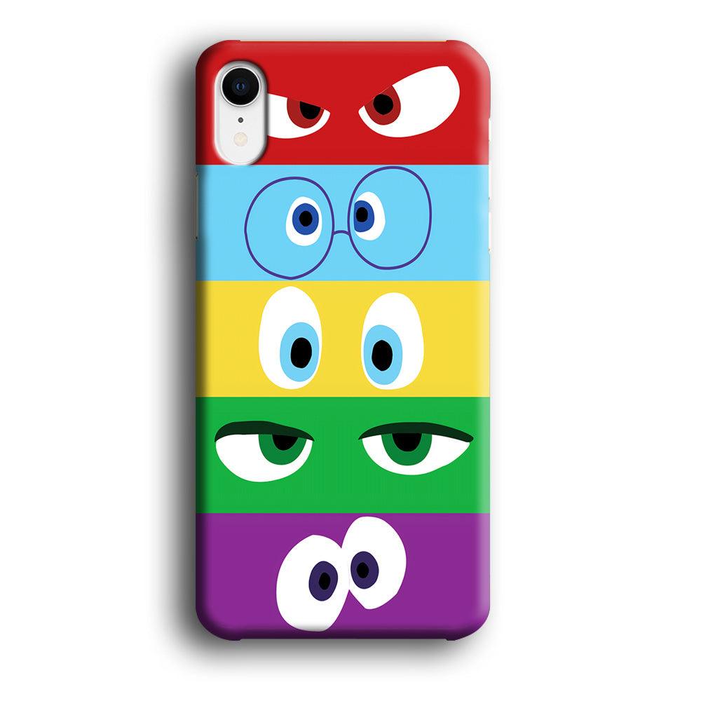 Inside Out Eyes iPhone XR Case-Plastic / Full Wrap (3D Case)-Xtracase