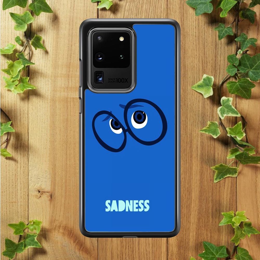 Inside Out Sadness Eyes Samsung Galaxy S20 Ultra Case-Rubber / Black (2D Case)-Xtracase