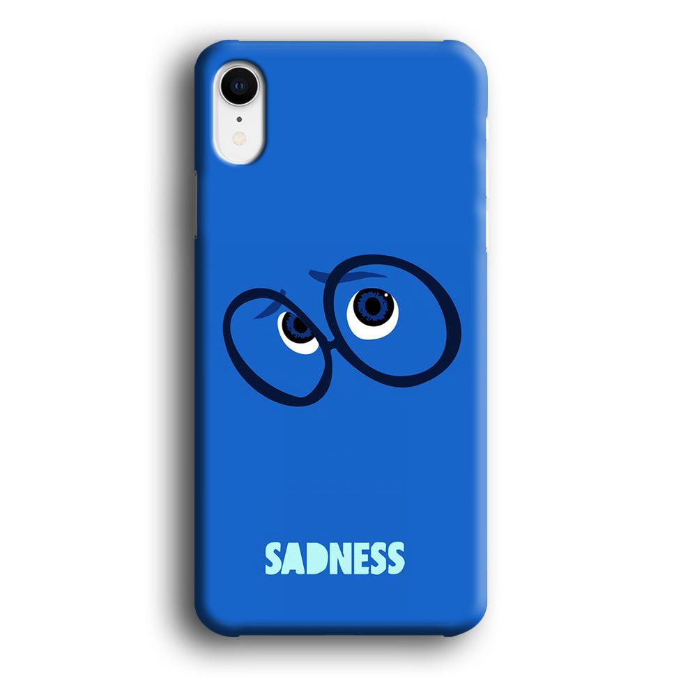 Inside Out Sadness Eyes iPhone XR Case-Plastic / Full Wrap (3D Case)-Xtracase