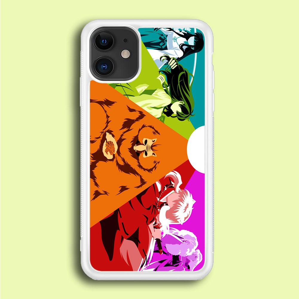 Inuyasha Characters iPhone 12 Case-Rubber / White (2D Case)-Xtracase