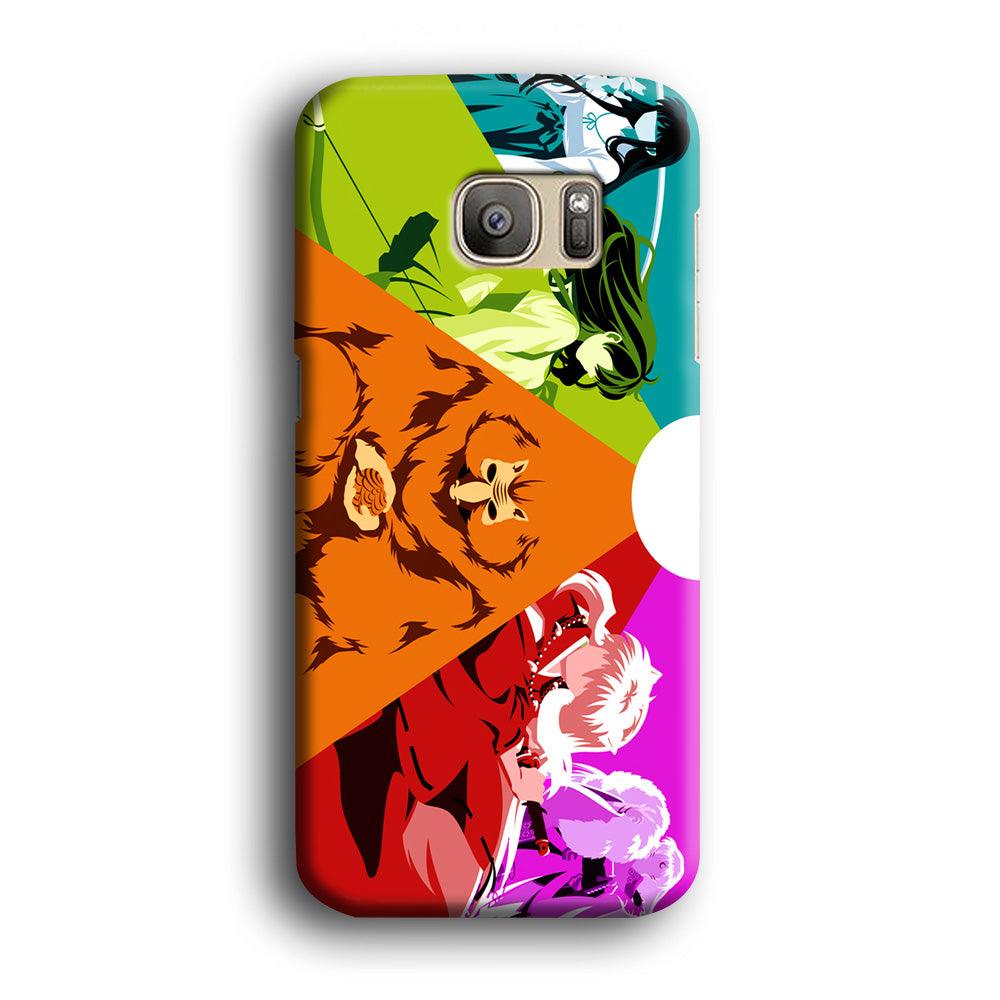 Inuyasha Characters Samsung Galaxy S7 Edge Case-Plastic / Full Wrap (3D Case)-Xtracase