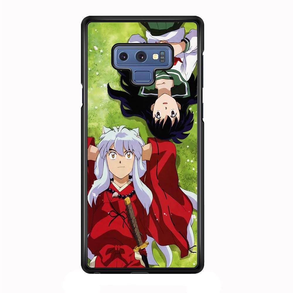 Inuyasha and Kagome Anime Samsung Galaxy Note 9 Case-Rubber / Black (2D Case)-Xtracase
