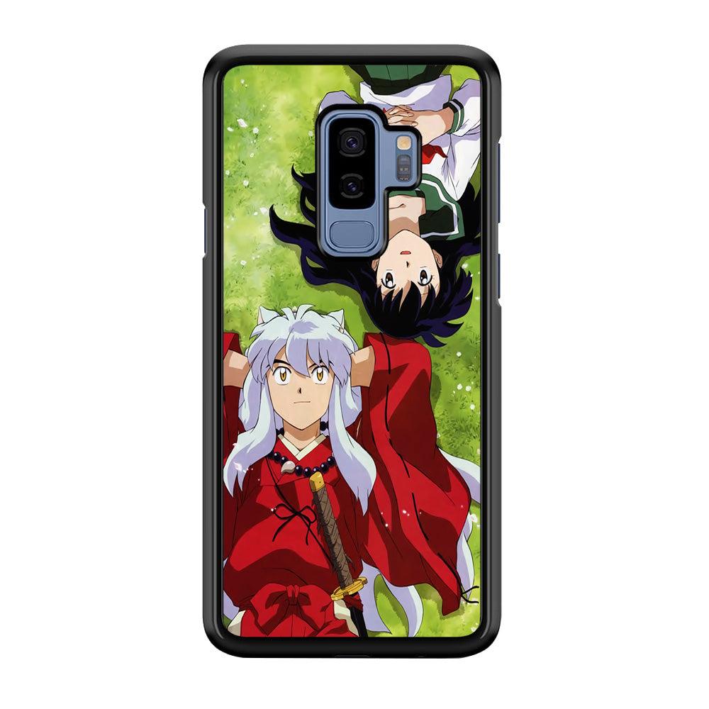 Inuyasha and Kagome Anime Samsung Galaxy S9 Plus Case-Rubber / Black (2D Case)-Xtracase
