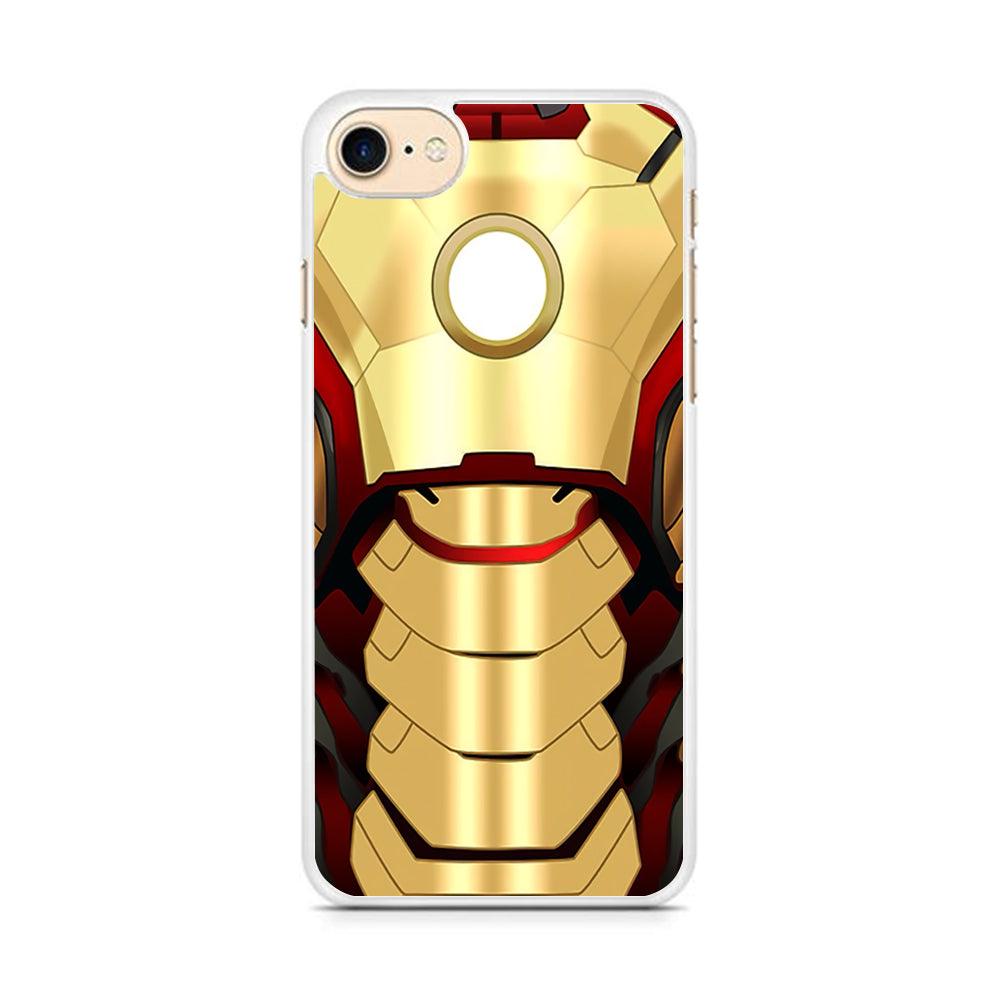 Iron Man Body Armor iPhone 8 Case-Rubber / White (2D Case)-Xtracase