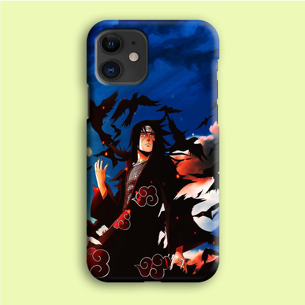 Itachi Uchiha Crow Jutsu iPhone 12 Case-Plastic / Full Wrap (3D Case)-Xtracase