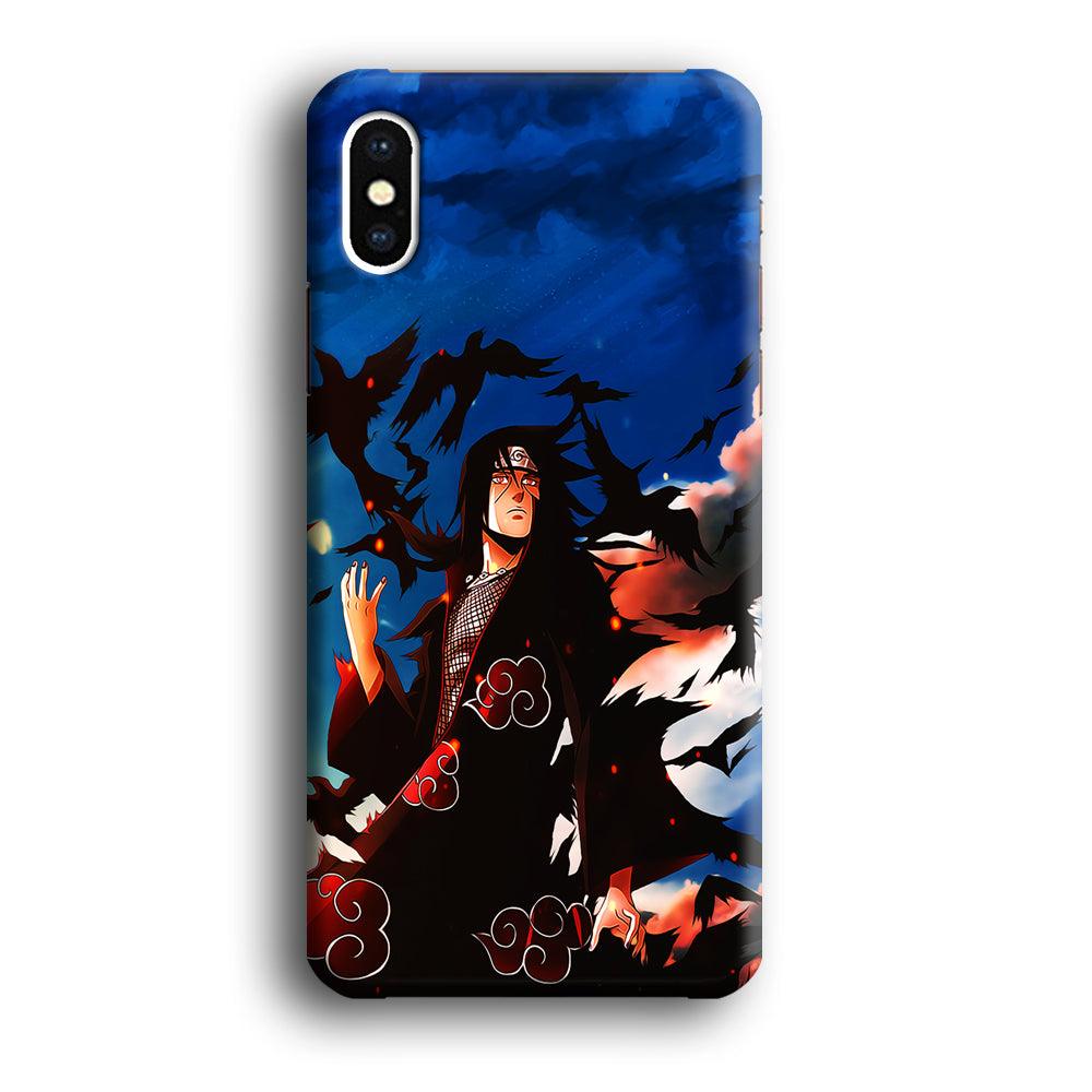 Itachi Uchiha Crow Jutsu iPhone Xs Case-Plastic / Full Wrap (3D Case)-Xtracase