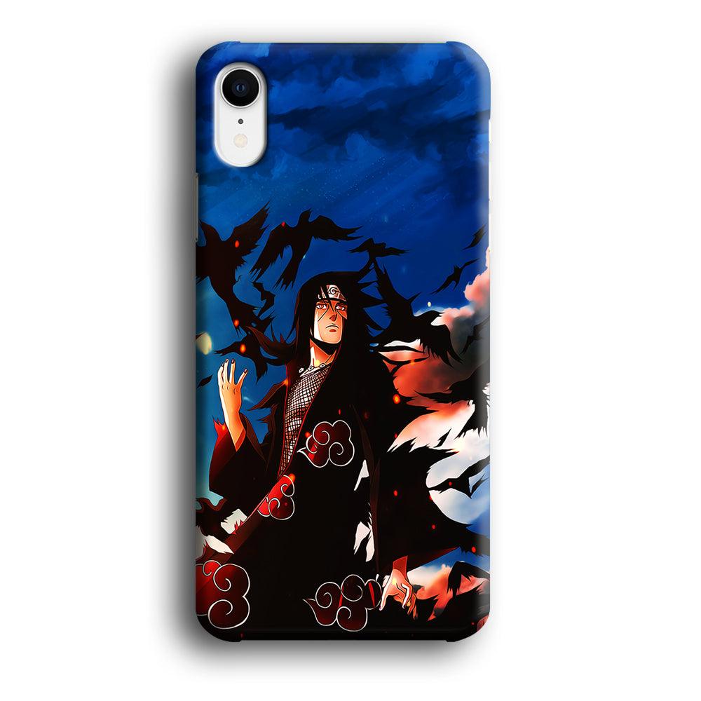 Itachi Uchiha Crow Jutsu iPhone XR Case-Plastic / Full Wrap (3D Case)-Xtracase