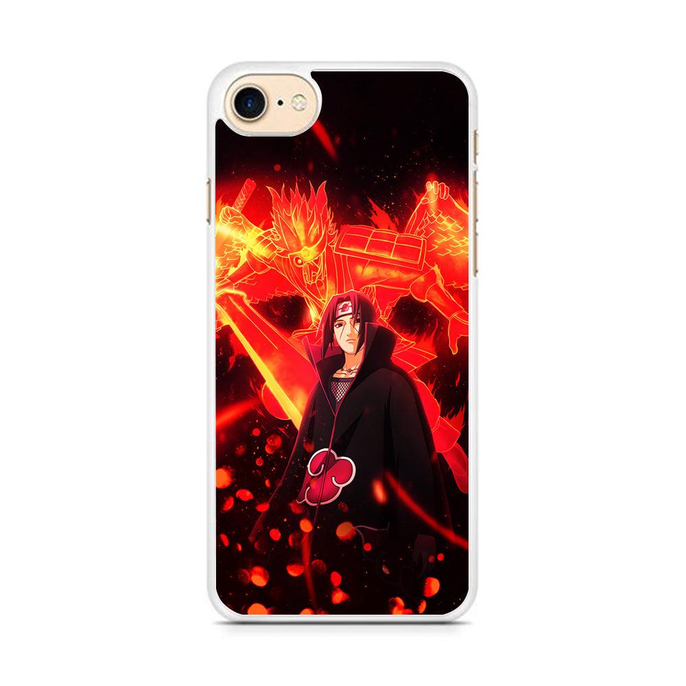 Itachi Uchiha Susanoo iPhone 7 Case-Rubber / White (2D Case)-Xtracase