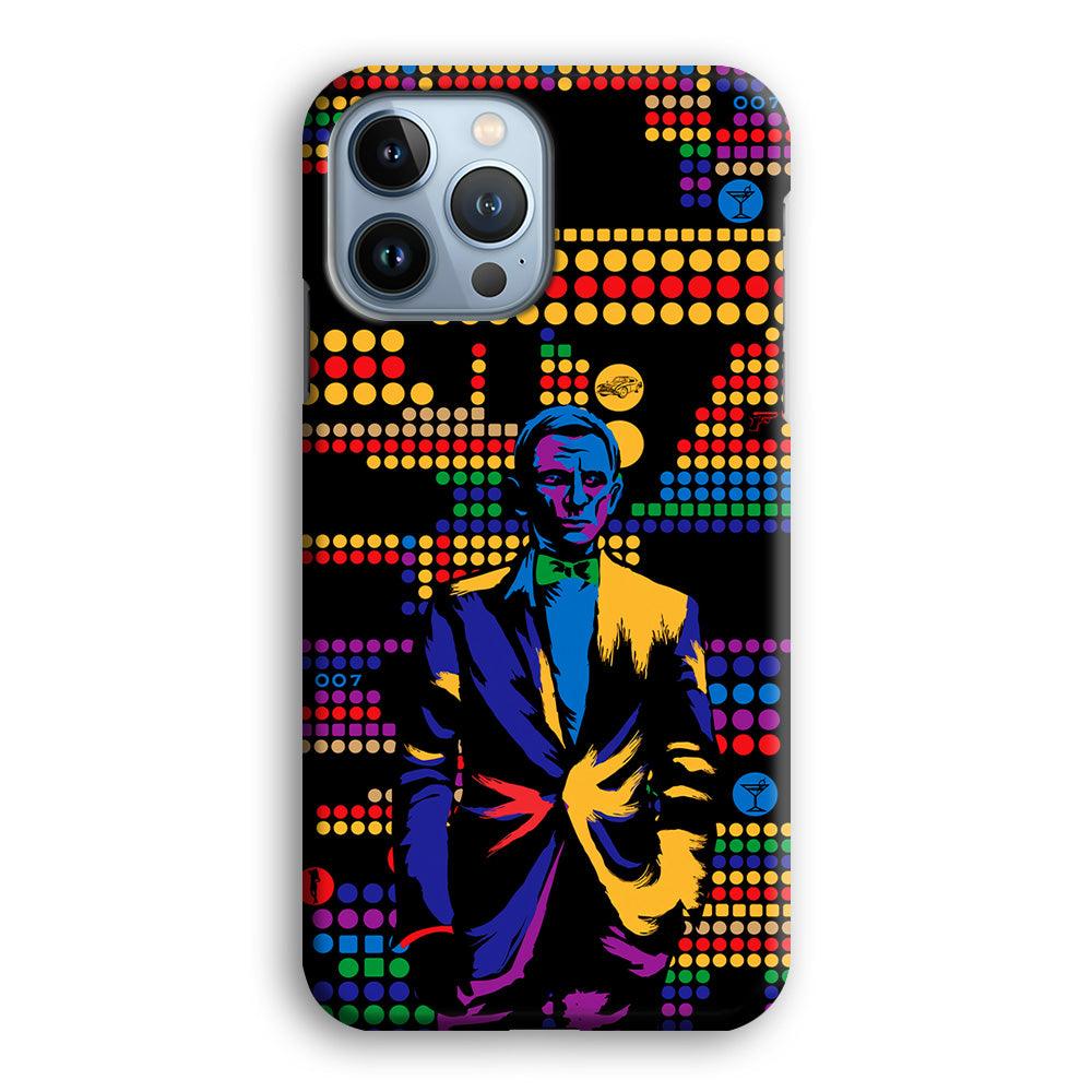 James Bond Abstract Art iPhone 13 Pro Max Case-Plastic / Full Wrap (3D Case)-Xtracase