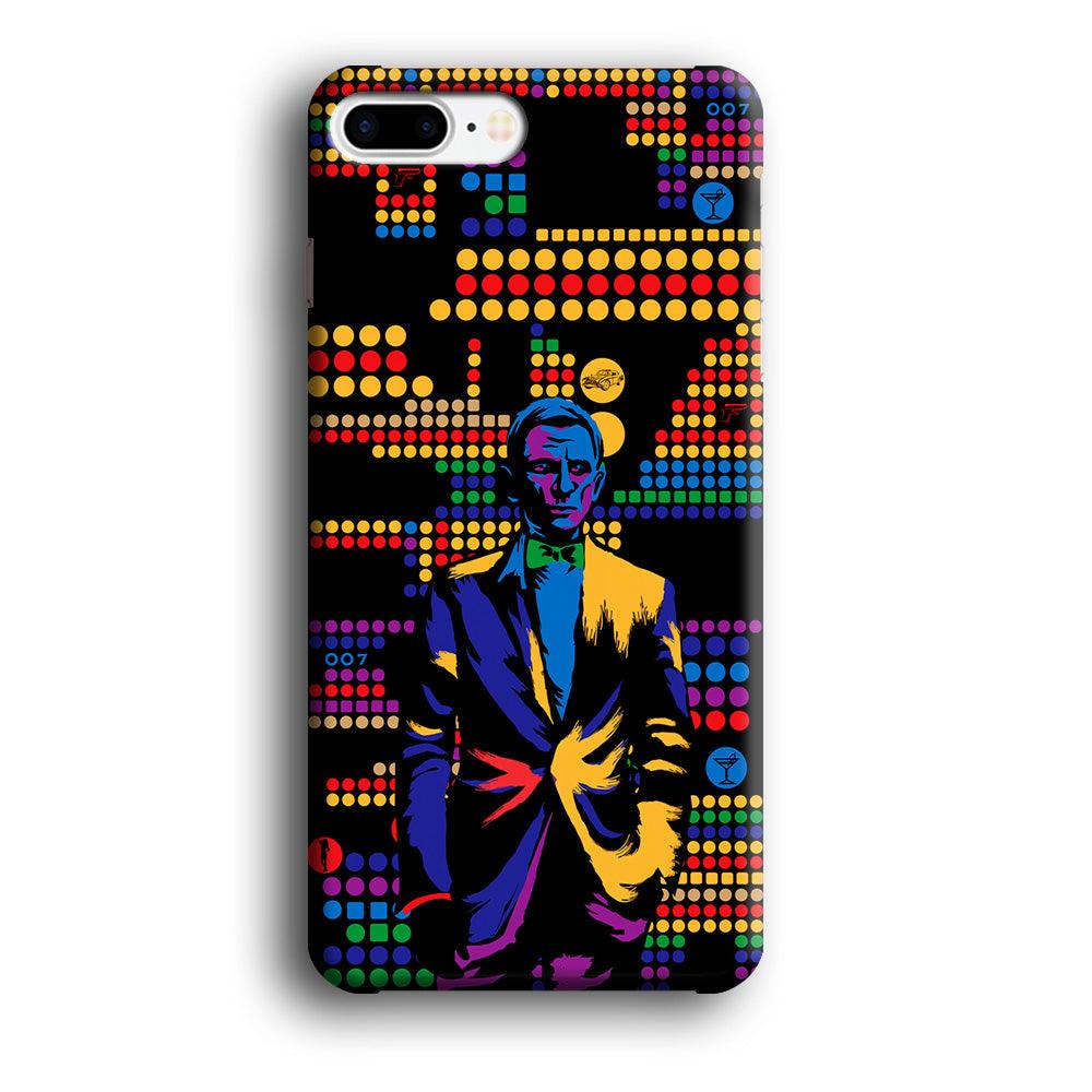 James Bond Abstract Art iPhone 8 Plus Case-Plastic / Full Wrap (3D Case)-Xtracase