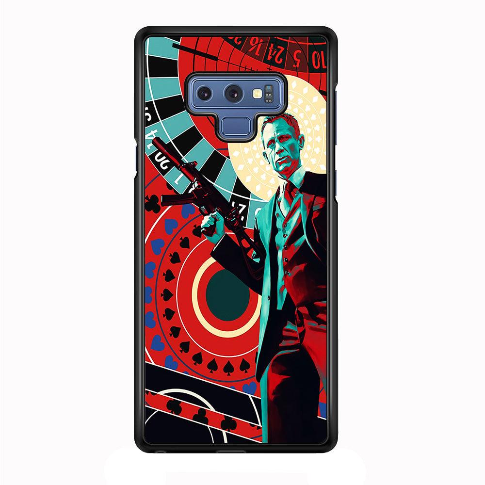 James Bond Poster Casino Samsung Galaxy Note 9 Case-Rubber / Black (2D Case)-Xtracase