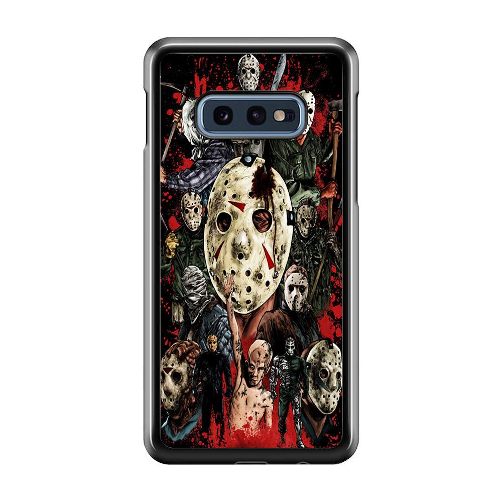 Jason Voorhees Friday the 13th Samsung Galaxy S10E Case-Rubber / Black (2D Case)-Xtracase