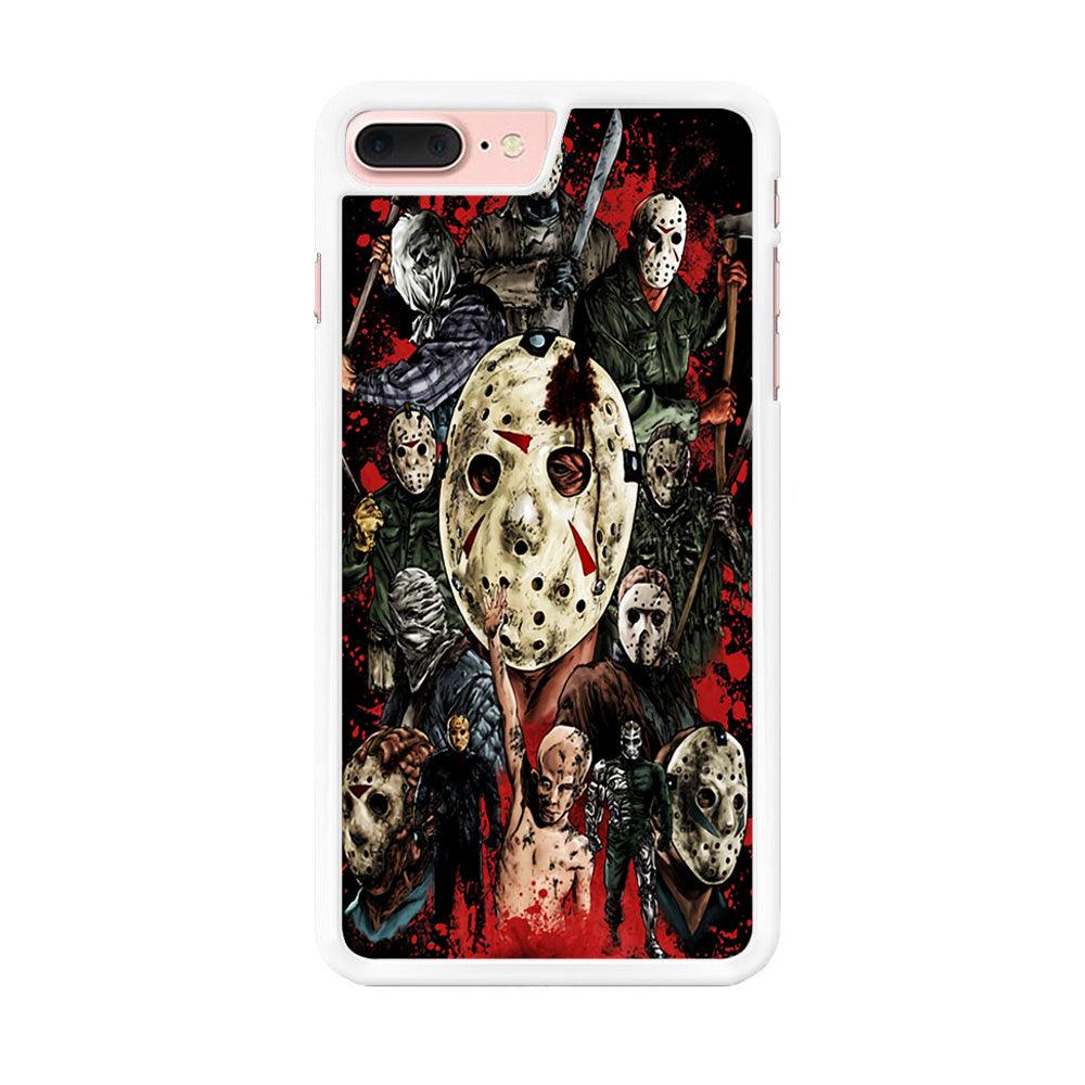 Jason Voorhees Friday the 13th iPhone 7 Plus Case-Rubber / White (2D Case)-Xtracase