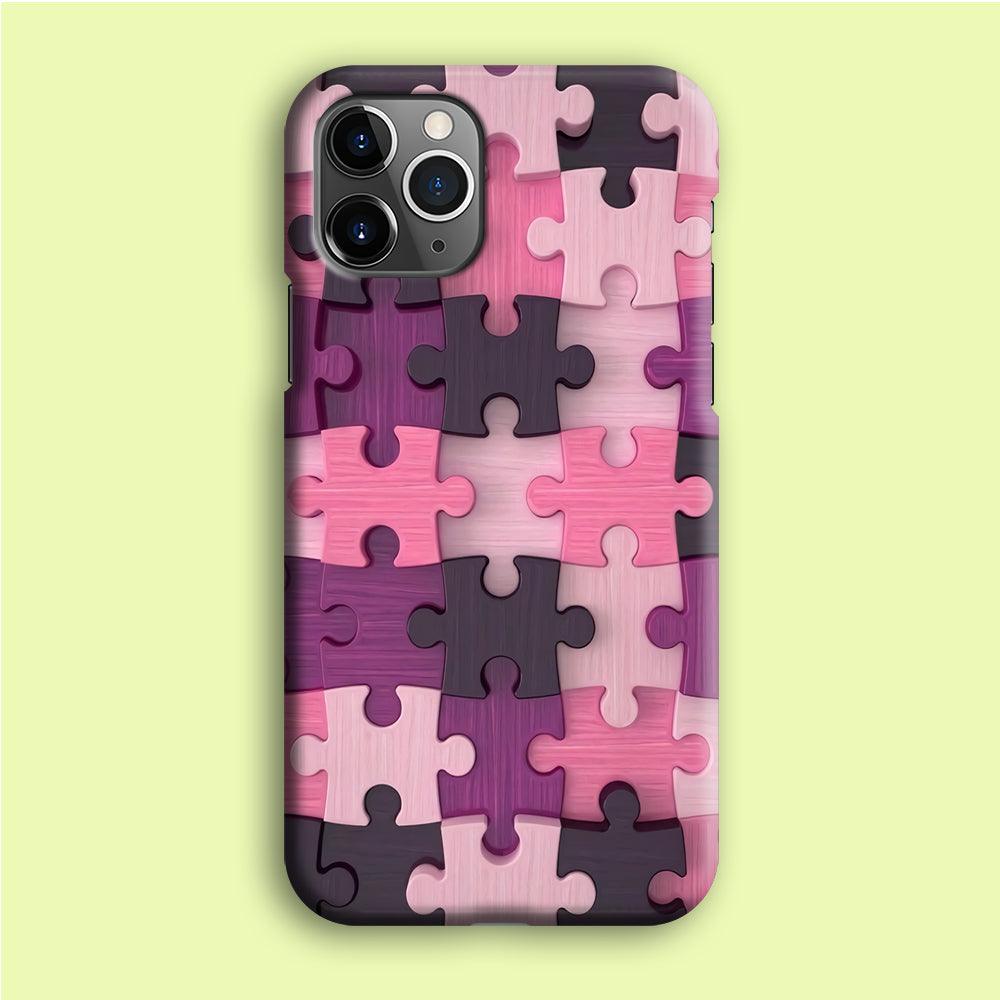 Jigsaw Puzzle Pattern iPhone 12 Pro Case-Plastic / Full Wrap (3D Case)-Xtracase