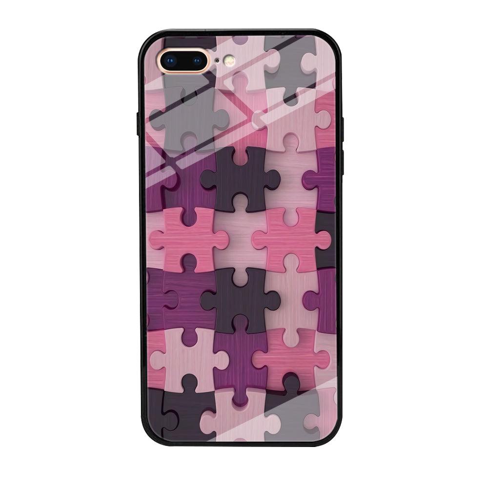 Jigsaw Puzzle Pattern iPhone 7 Plus Case-Tempered Glass Case-Xtracase
