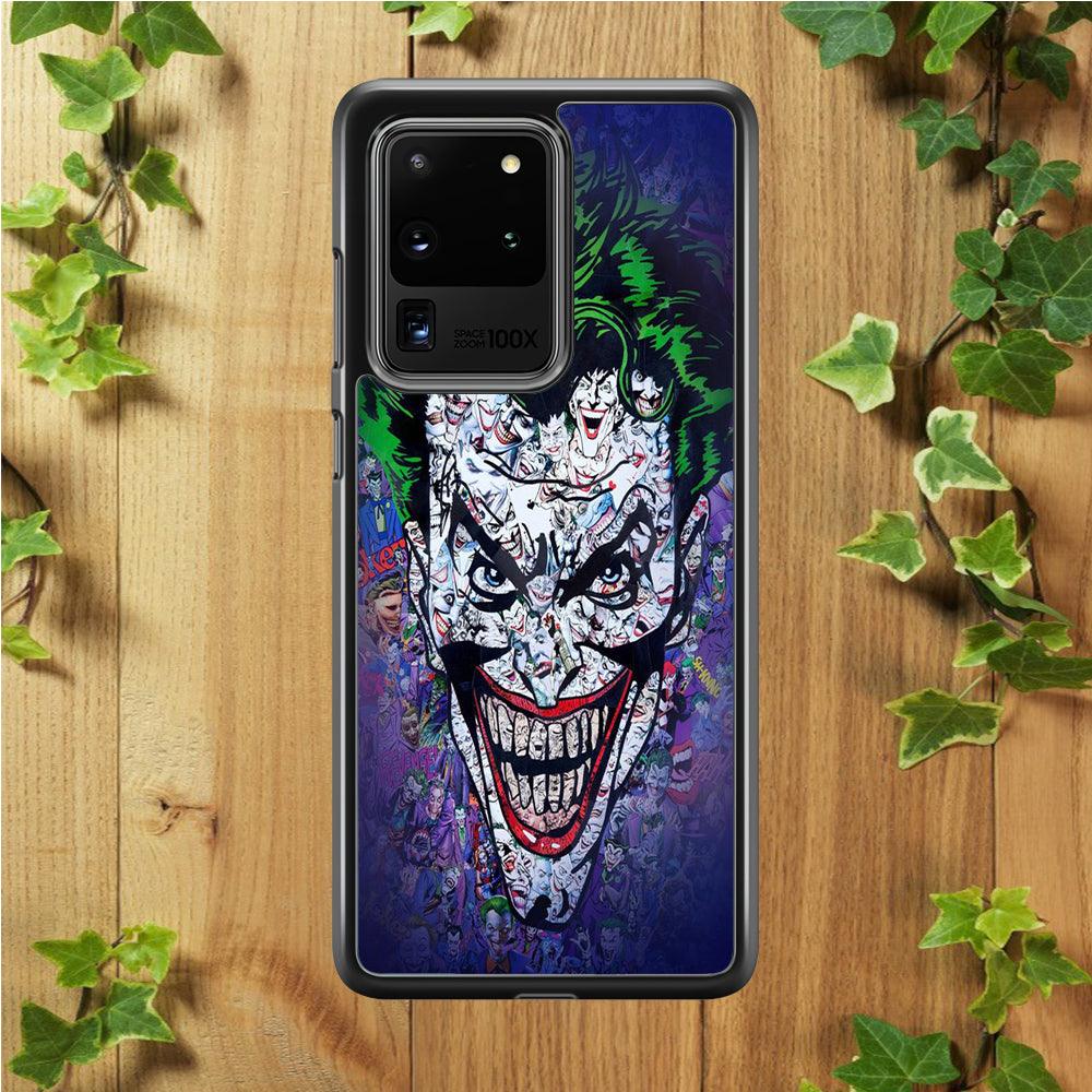 Joker Art Samsung Galaxy S20 Ultra Case-Rubber / White (2D Case)-Xtracase