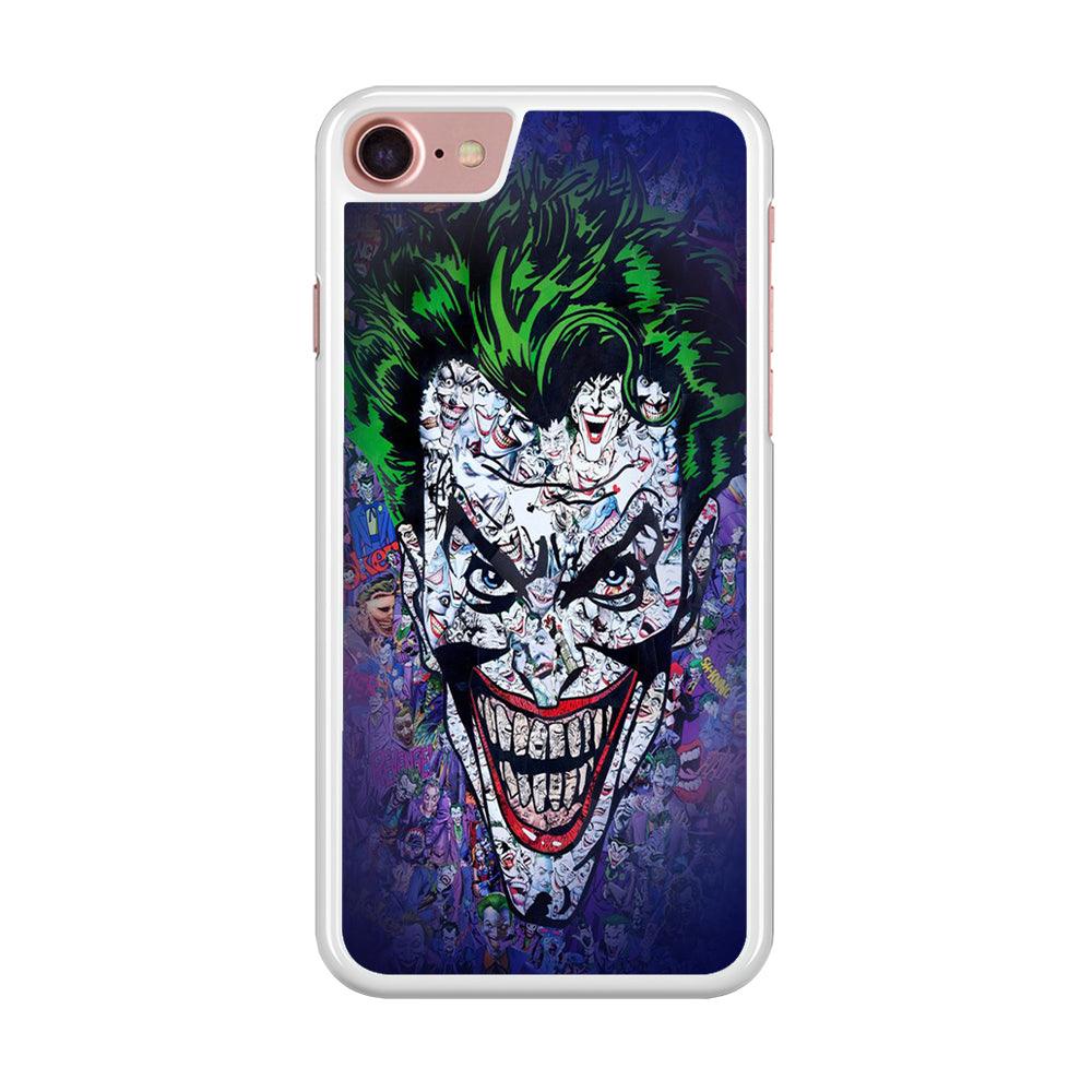 Joker Art iPhone 8 Case-Rubber / White (2D Case)-Xtracase