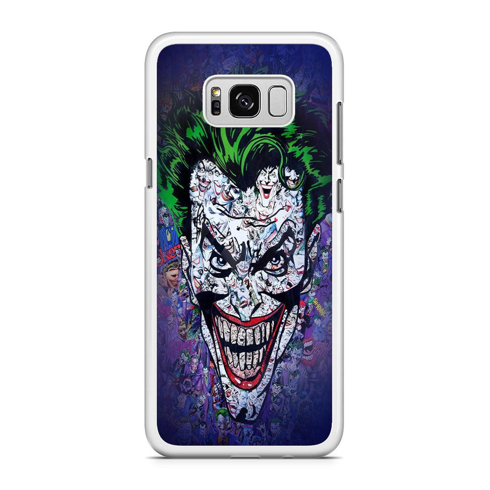 Joker Art Samsung Galaxy S8 Case-Rubber / White (2D Case)-Xtracase
