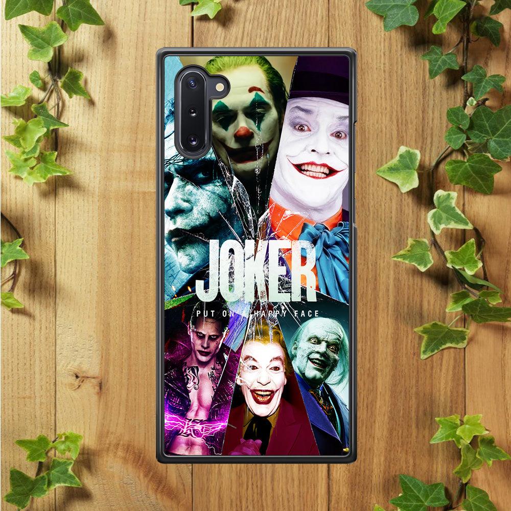 Joker Happy Face Samsung Galaxy Note 10 Case-Rubber / Black (2D Case)-Xtracase