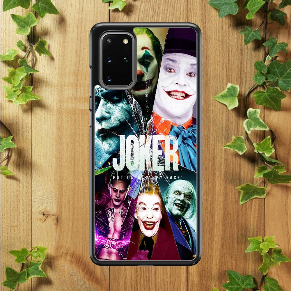 Joker Happy Face Samsung Galaxy S20 Plus Case-Rubber / Black (2D Case)-Xtracase