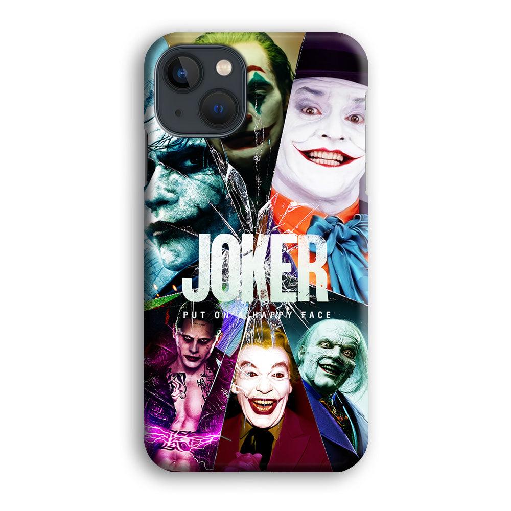 Joker Happy Face iPhone 13 Case-Plastic / Full Wrap (3D Case)-Xtracase