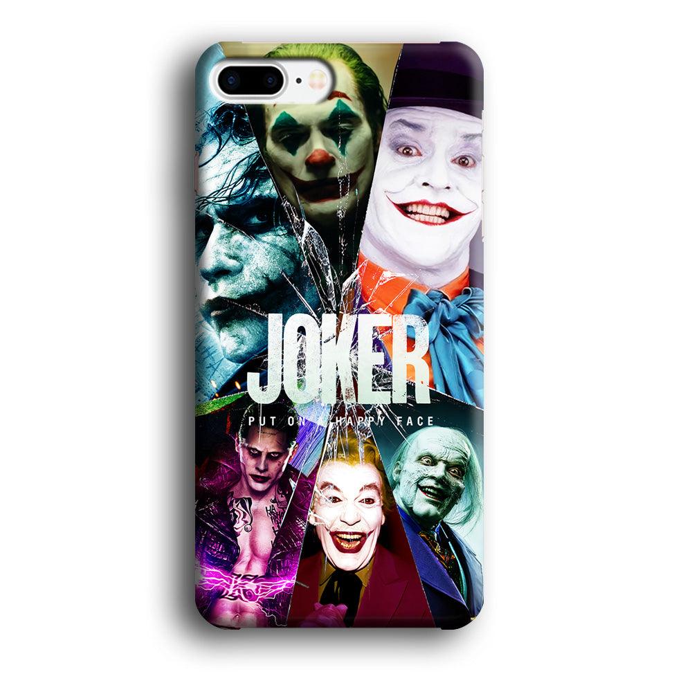 Joker Happy Face iPhone 8 Plus Case-Plastic / Full Wrap (3D Case)-Xtracase