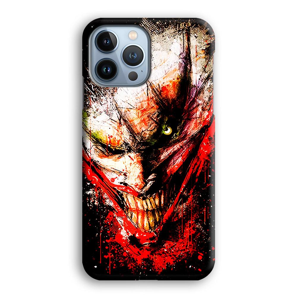 Joker Smile Abstract iPhone 13 Pro Case-Plastic / Full Wrap (3D Case)-Xtracase