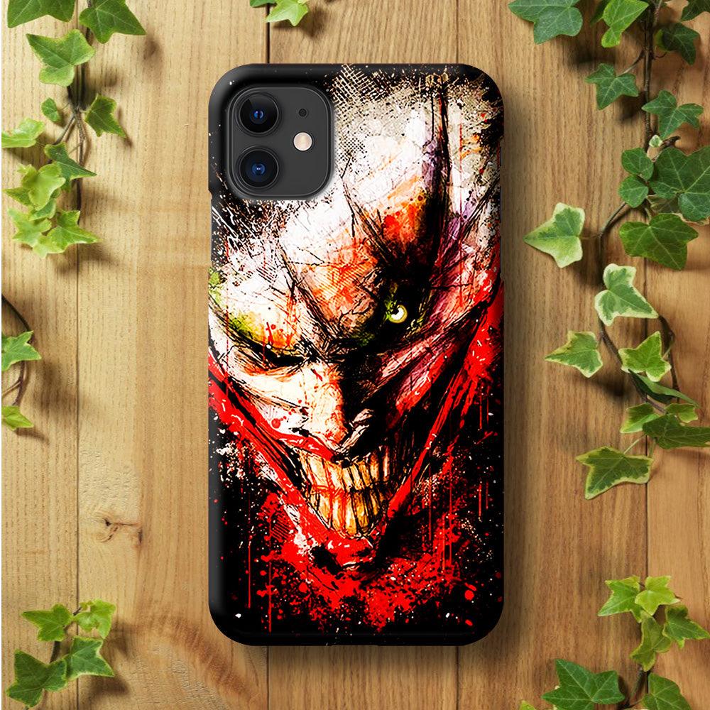 Joker Smile Abstract iPhone 11 Case-Plastic / Full Wrap (3D Case)-Xtracase