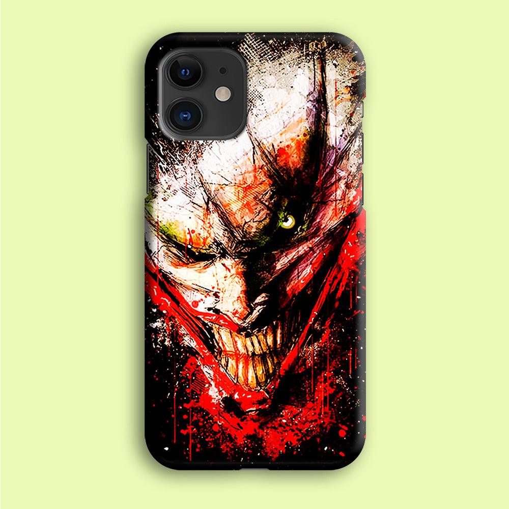 Joker Smile Abstract iPhone 12 Case-Plastic / Full Wrap (3D Case)-Xtracase