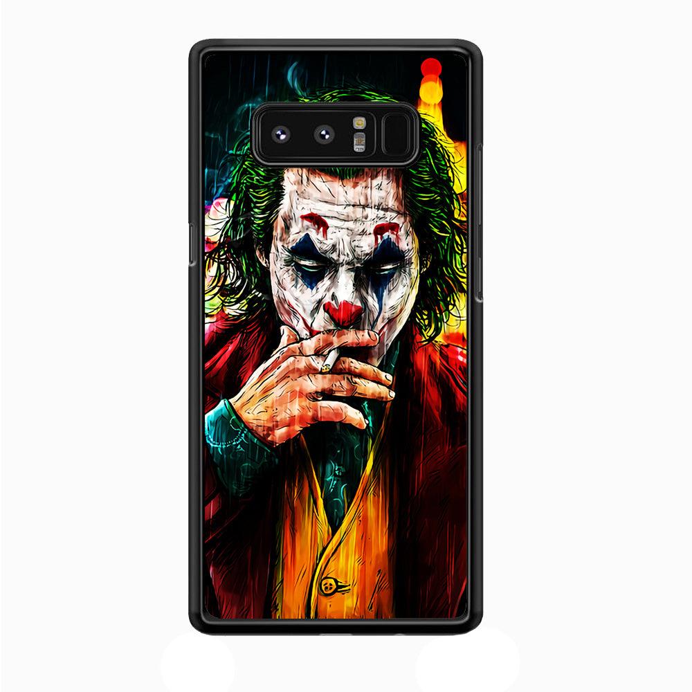 Joker Smoking Painting Samsung Galaxy Note 8 Case-Rubber / Black (2D Case)-Xtracase