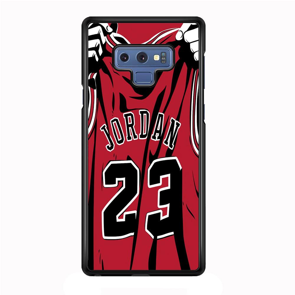 Jordan 23 Jersey Samsung Galaxy Note 9 Case-Rubber / White (2D Case)-Xtracase