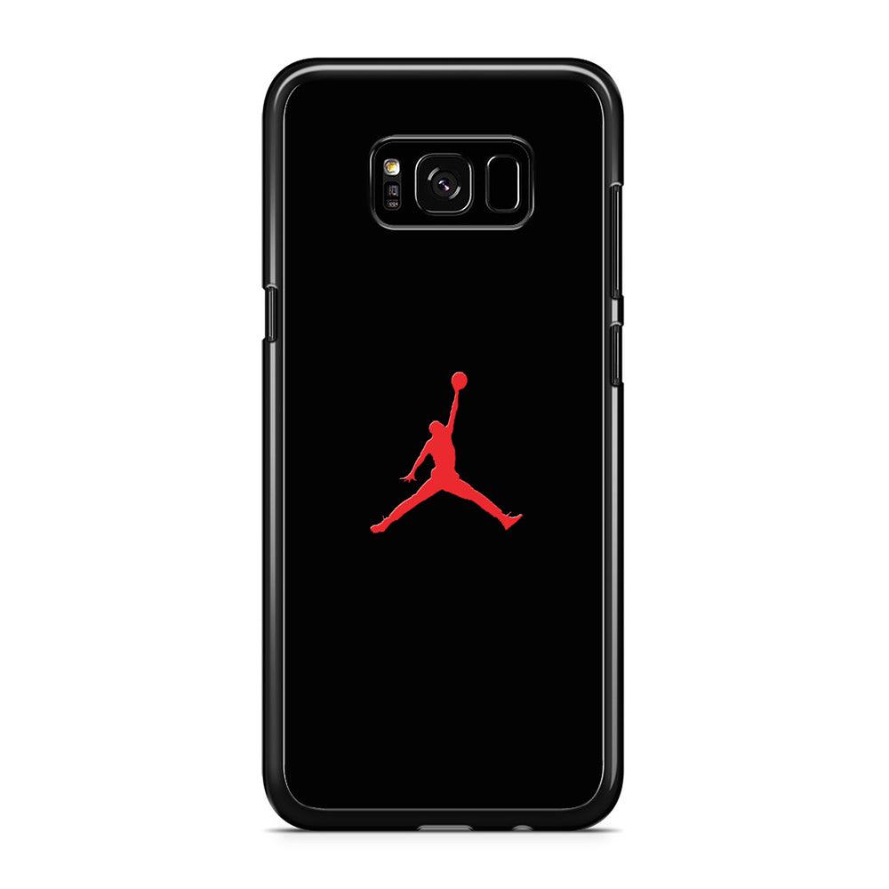 Jordan Logo 003 Samsung Galaxy S8 Case-Rubber / Black (2D Case)-Xtracase