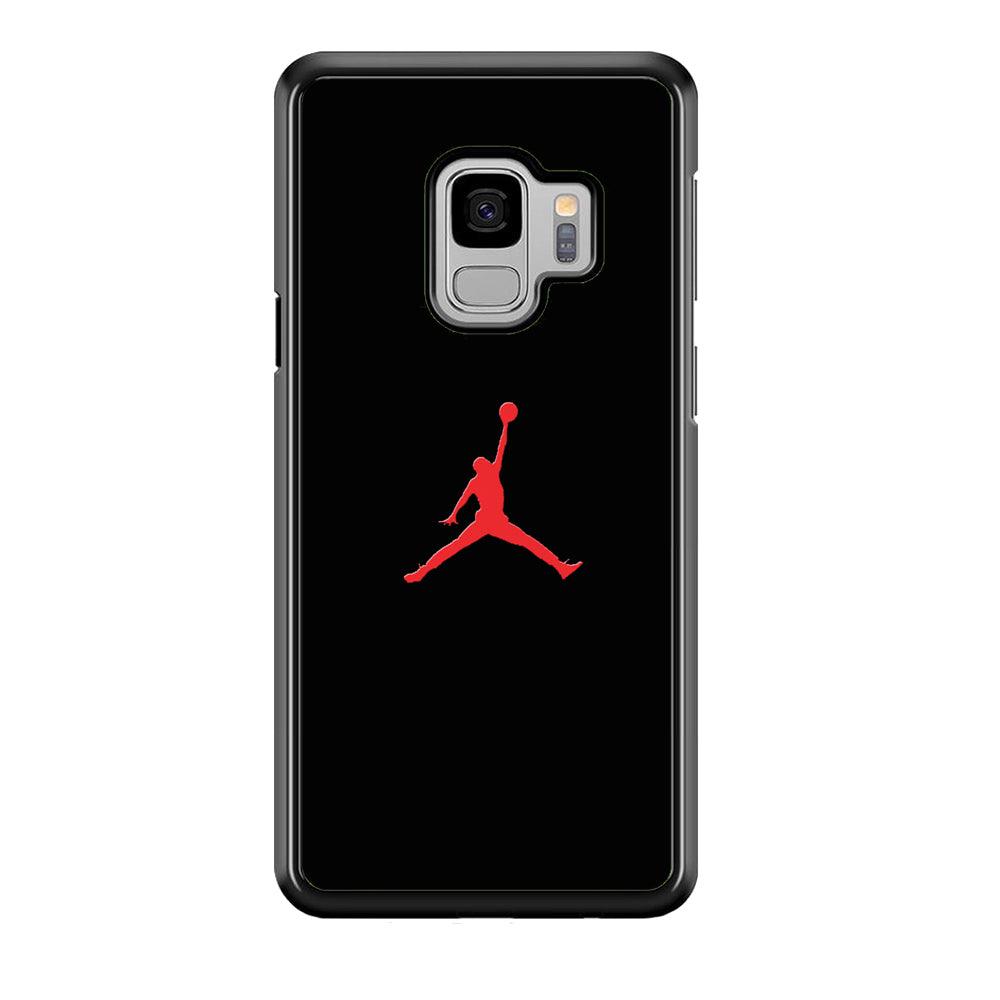 Jordan Logo 003 Samsung Galaxy S9 Case-Rubber / Black (2D Case)-Xtracase