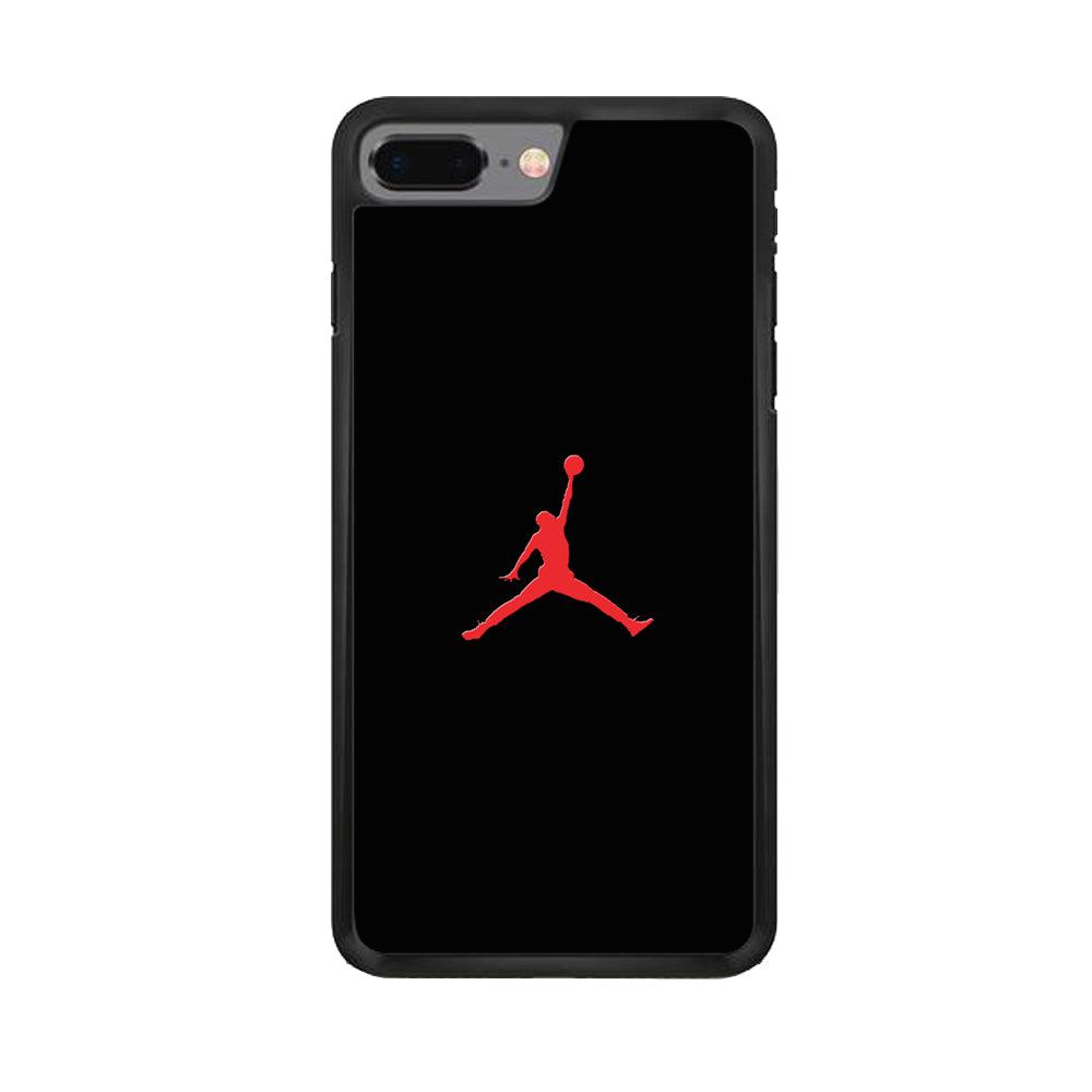 Jordan Logo 003 iPhone 8 Plus Case-Rubber / Black (2D Case)-Xtracase