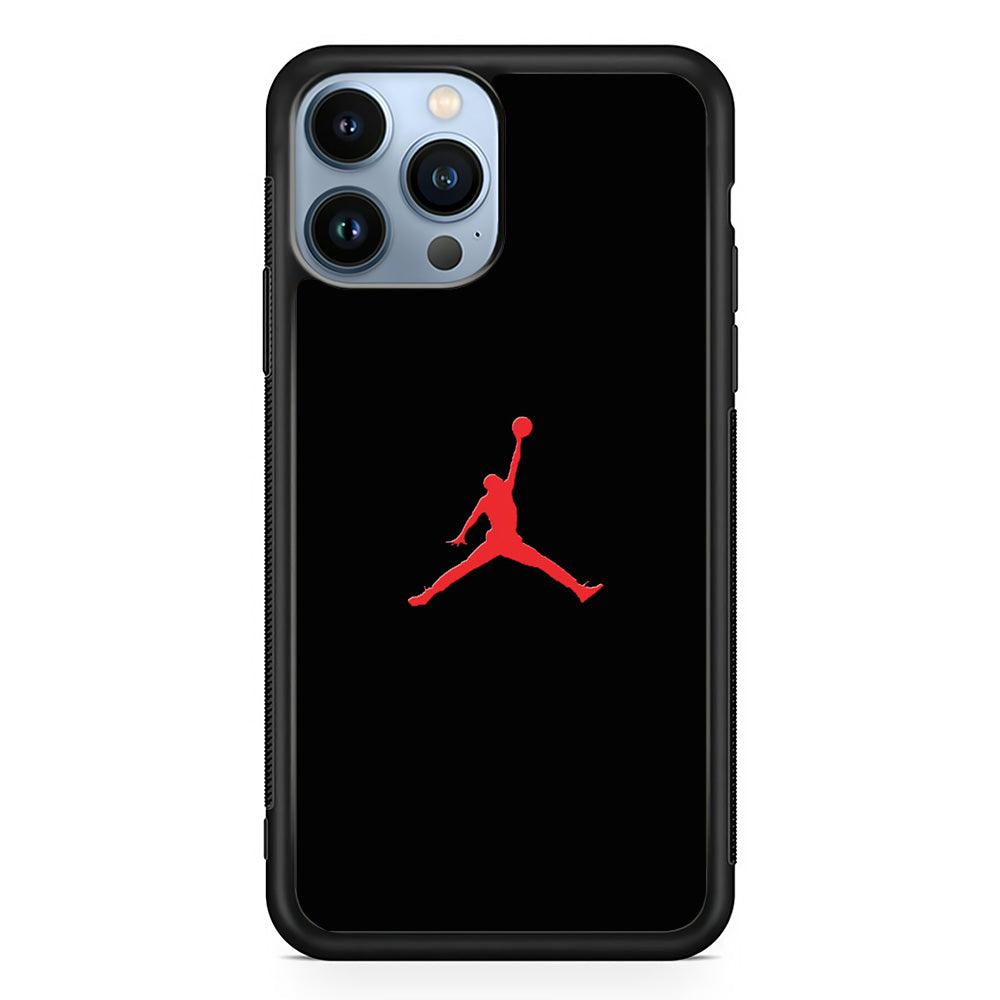Jordan Logo 003 iPhone 13 Pro Case-Rubber / Black (2D Case)-Xtracase