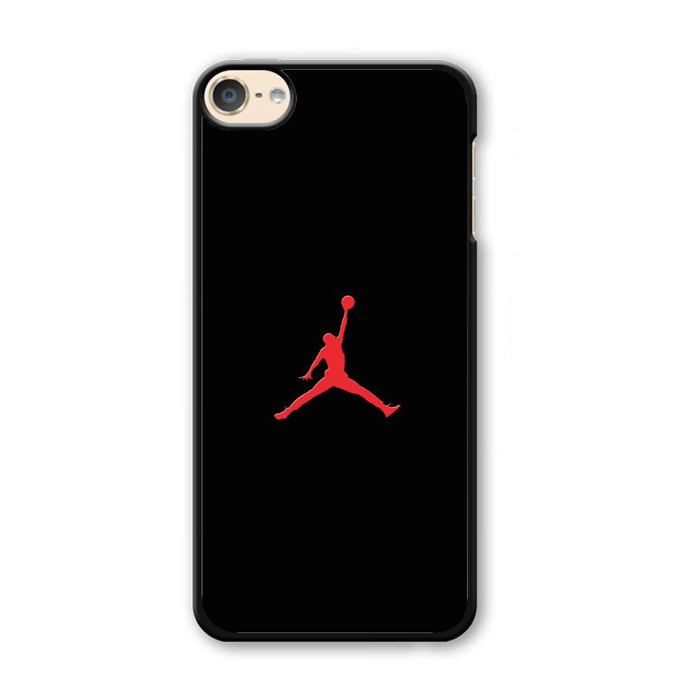 Jordan Logo 003 iPod Touch 6 Case-Rubber / Black (2D Case)-Xtracase