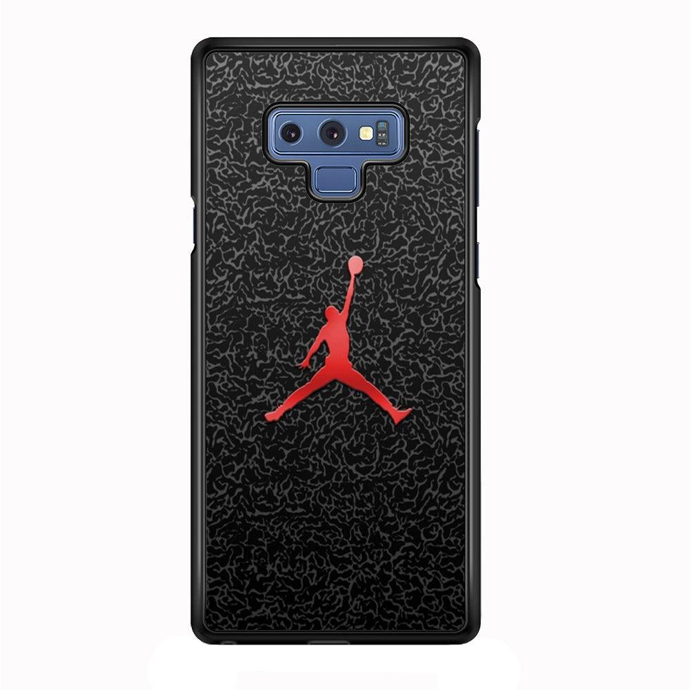 Jordan Logo 004 Samsung Galaxy Note 9 Case-Rubber / Black (2D Case)-Xtracase