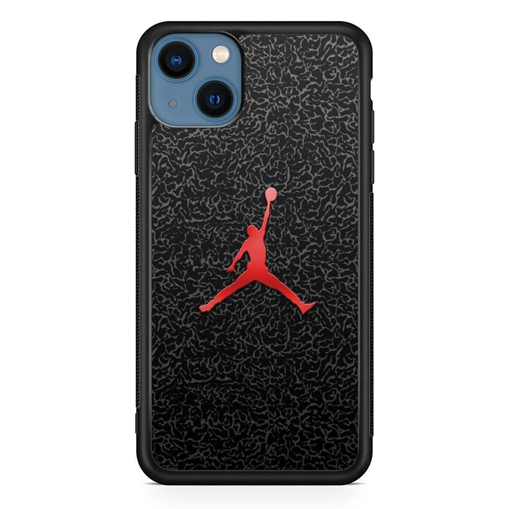 Jordan Logo 004 iPhone 13 Case-Rubber / Black (2D Case)-Xtracase