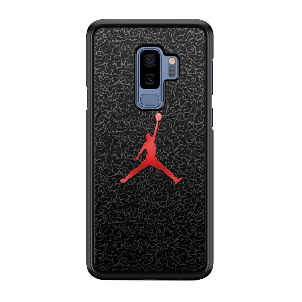 Jordan Logo 004 Samsung Galaxy S9 Plus Case-Rubber / Black (2D Case)-Xtracase