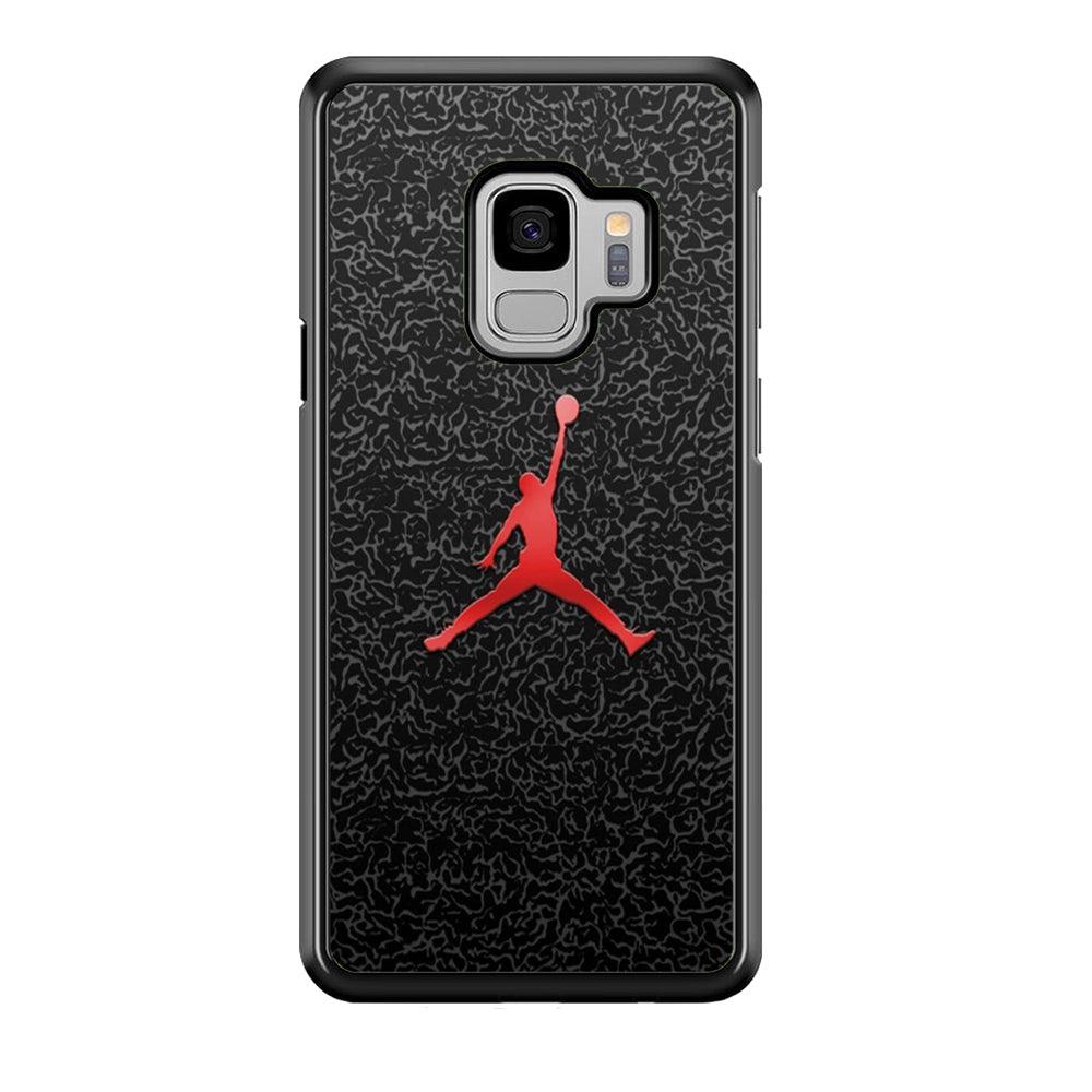 Jordan Logo 004 Samsung Galaxy S9 Case-Rubber / Black (2D Case)-Xtracase