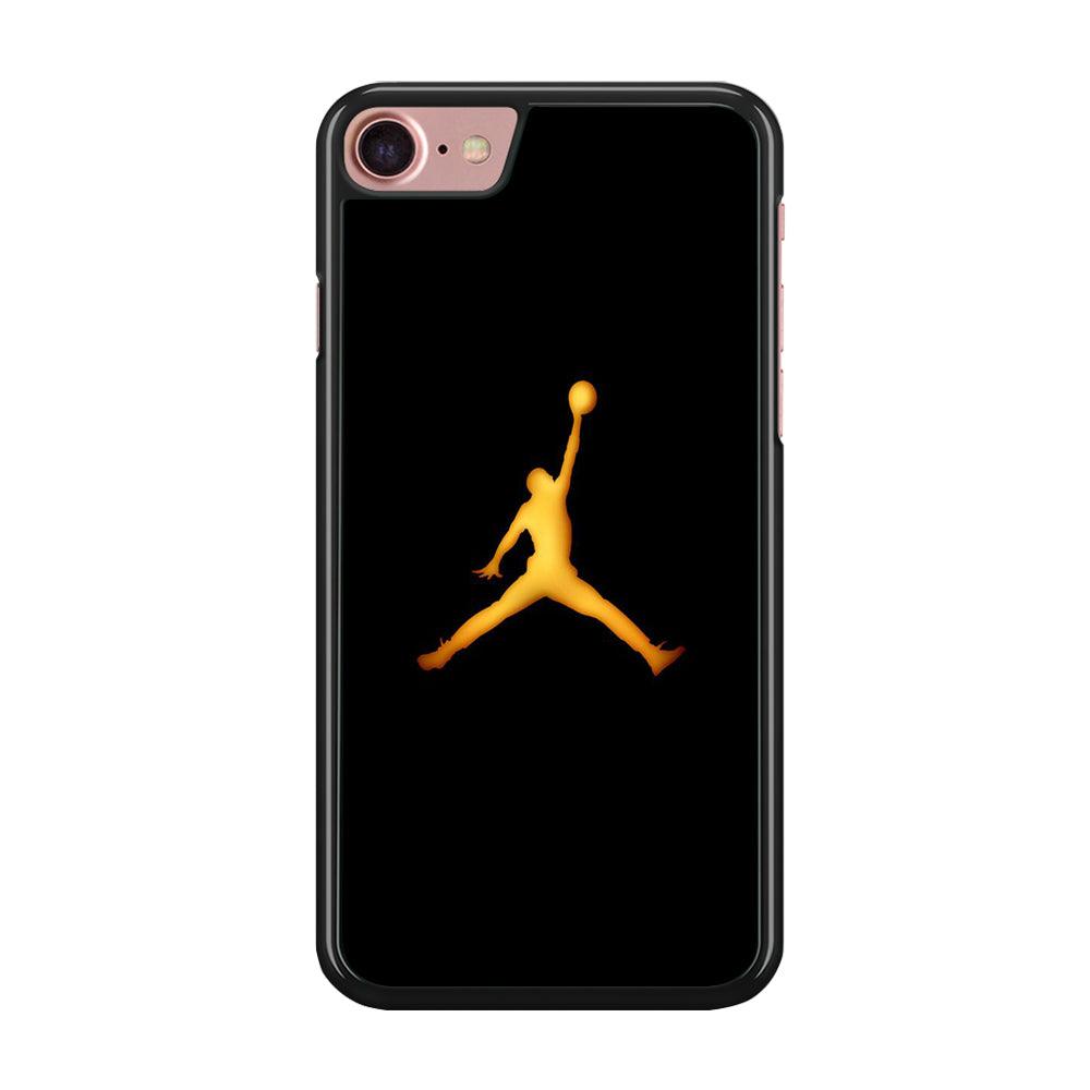 Jordan Logo 006 iPhone 7 Case-Rubber / Black (2D Case)-Xtracase